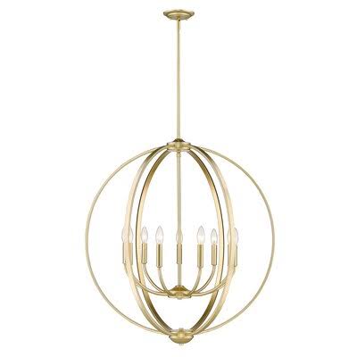 9-Light Globe Chandelier Olympic Gold A1114