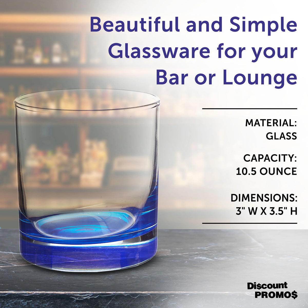 Blue 10.5 oz Whiskey Glass Set of 12 S601101