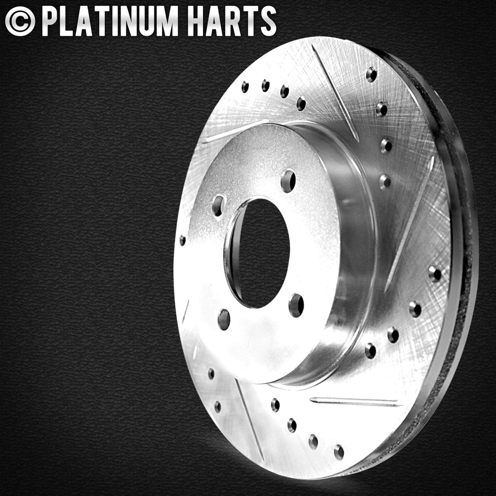 Platinum Drill/Slot Disc Brake Rotors and Heavy Duty Pad K3633