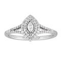 .33 CT Diamond Marquise Engagement Ring in 10K White Gold, Size 7 I32953