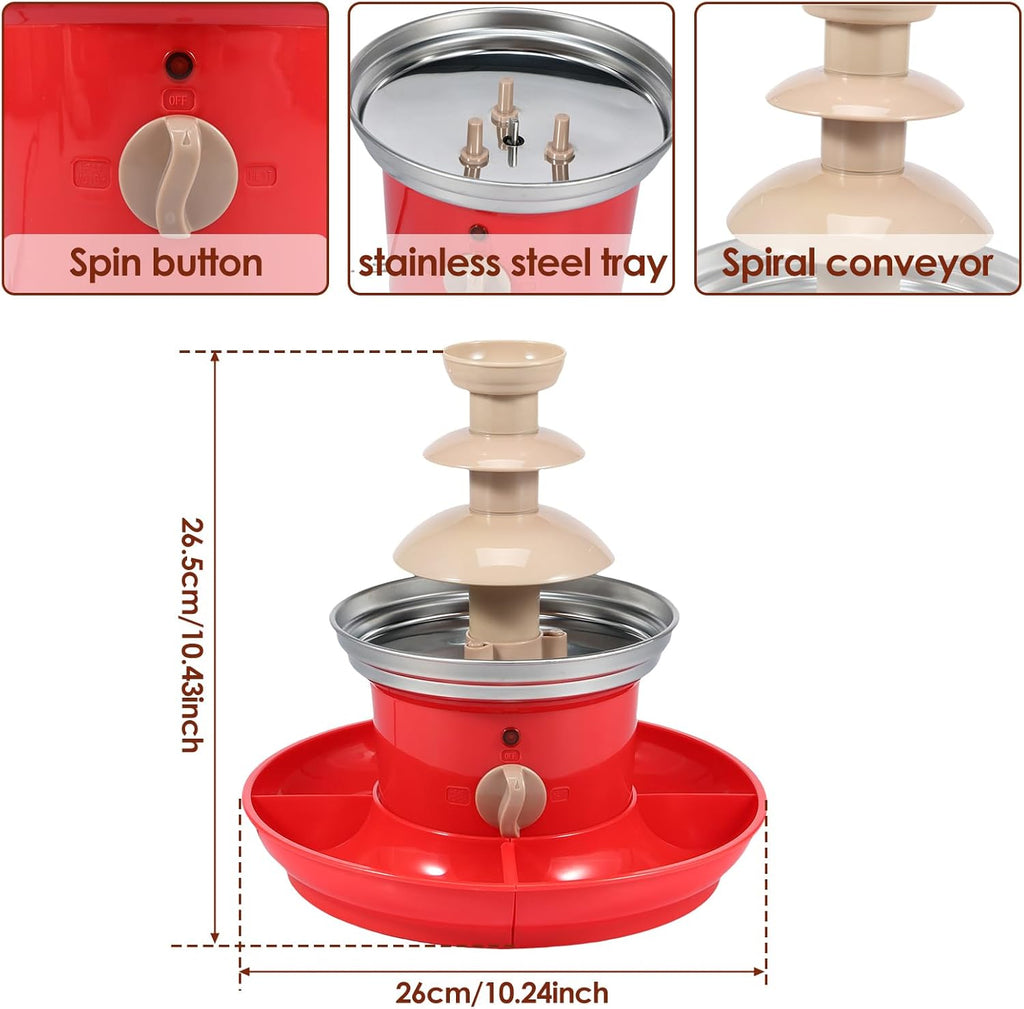 17oz Electric Chocolate Fountain Machine with Removal Serving Tray I329683