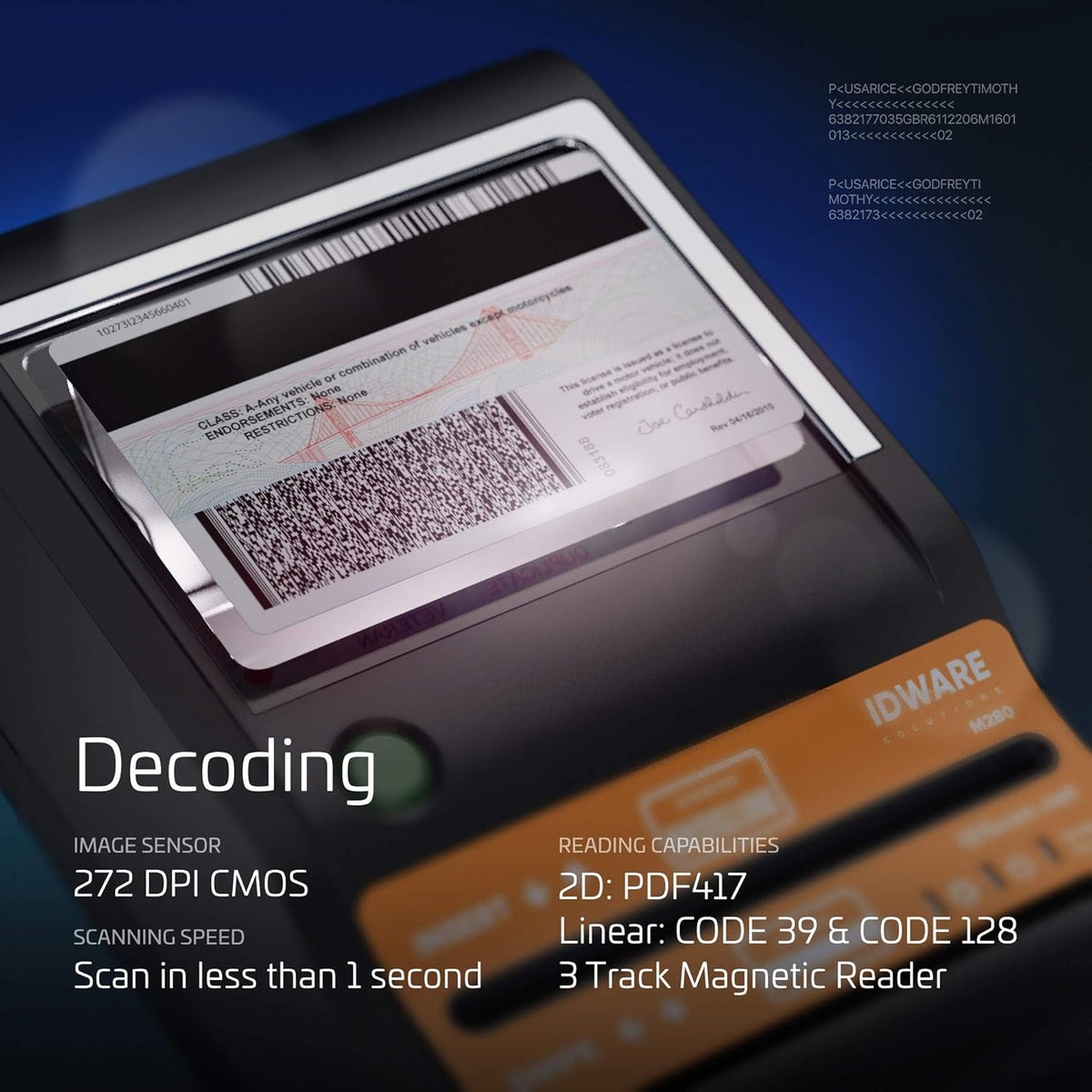 ID Scanner Desktop Solution with M280 ID Scanner R28191