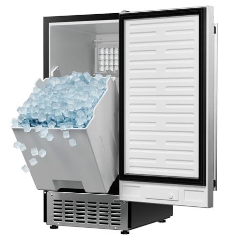 80Lbs/Day Commercial Under Counter Ice Maker Machine, Stainless Steel with 30LBS Ice Storage F510