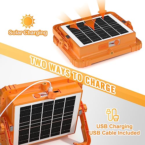 100W LED Solar Work Light, 10000LM Magnetic Worklight, IP66 Waterproof R99546