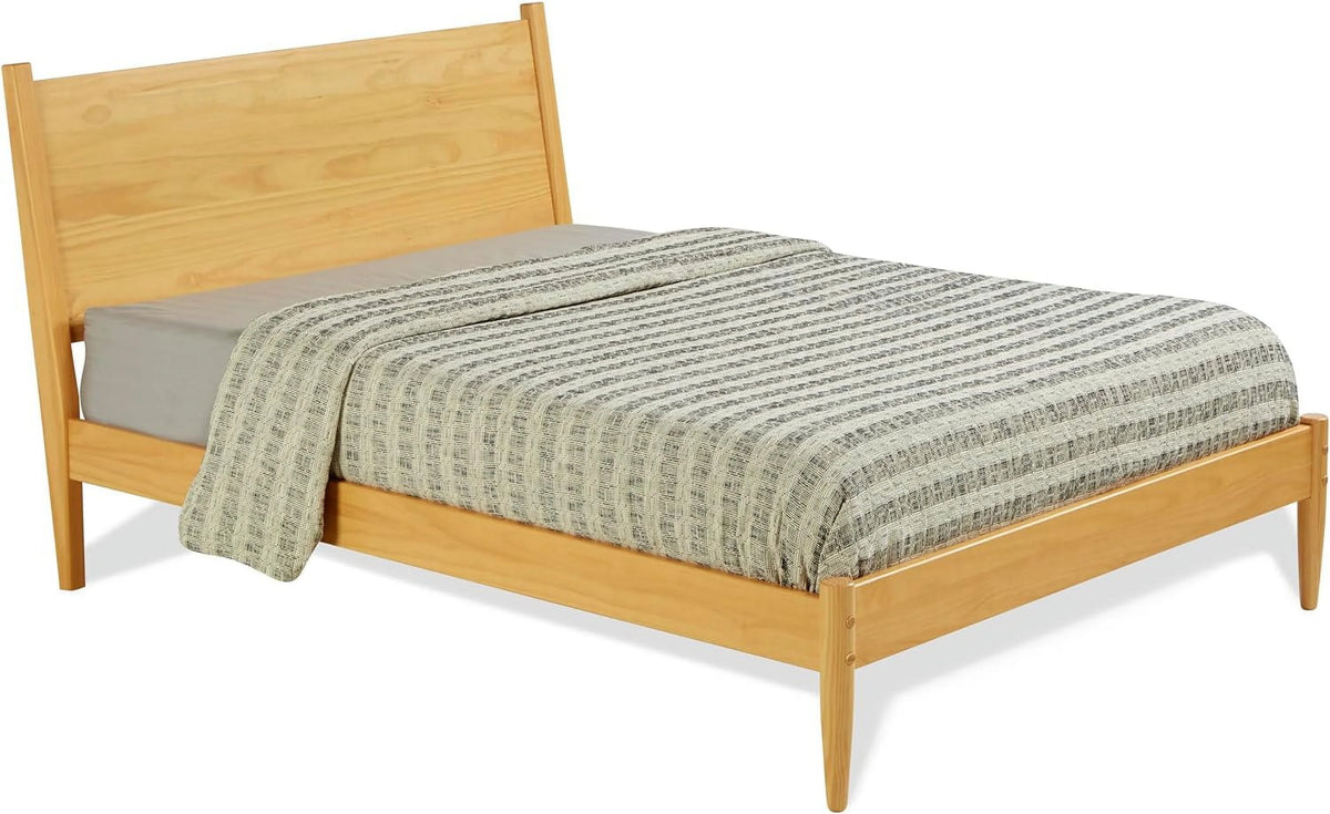 Full Size Oak Panel Bed U542
