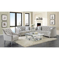 Grey Tufted Loveseat N381