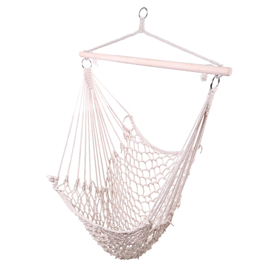 Beige Hanging Rope Air/Sky Chair Swing X58780