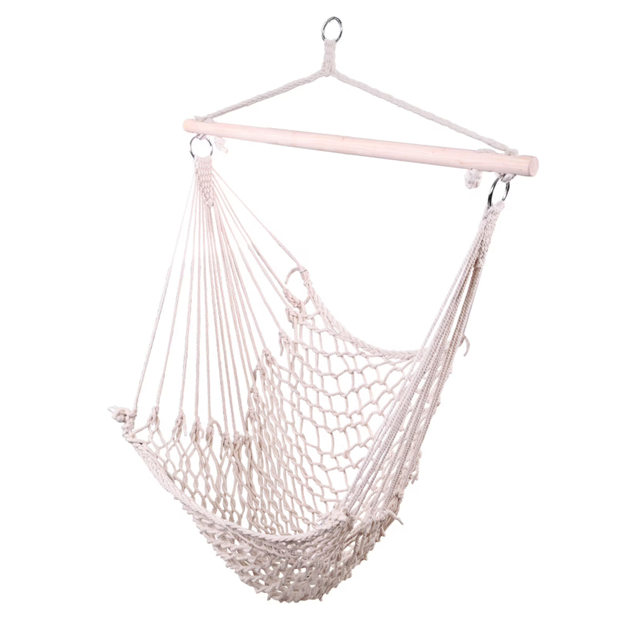 Beige Hanging Rope Air/Sky Chair Swing X58780