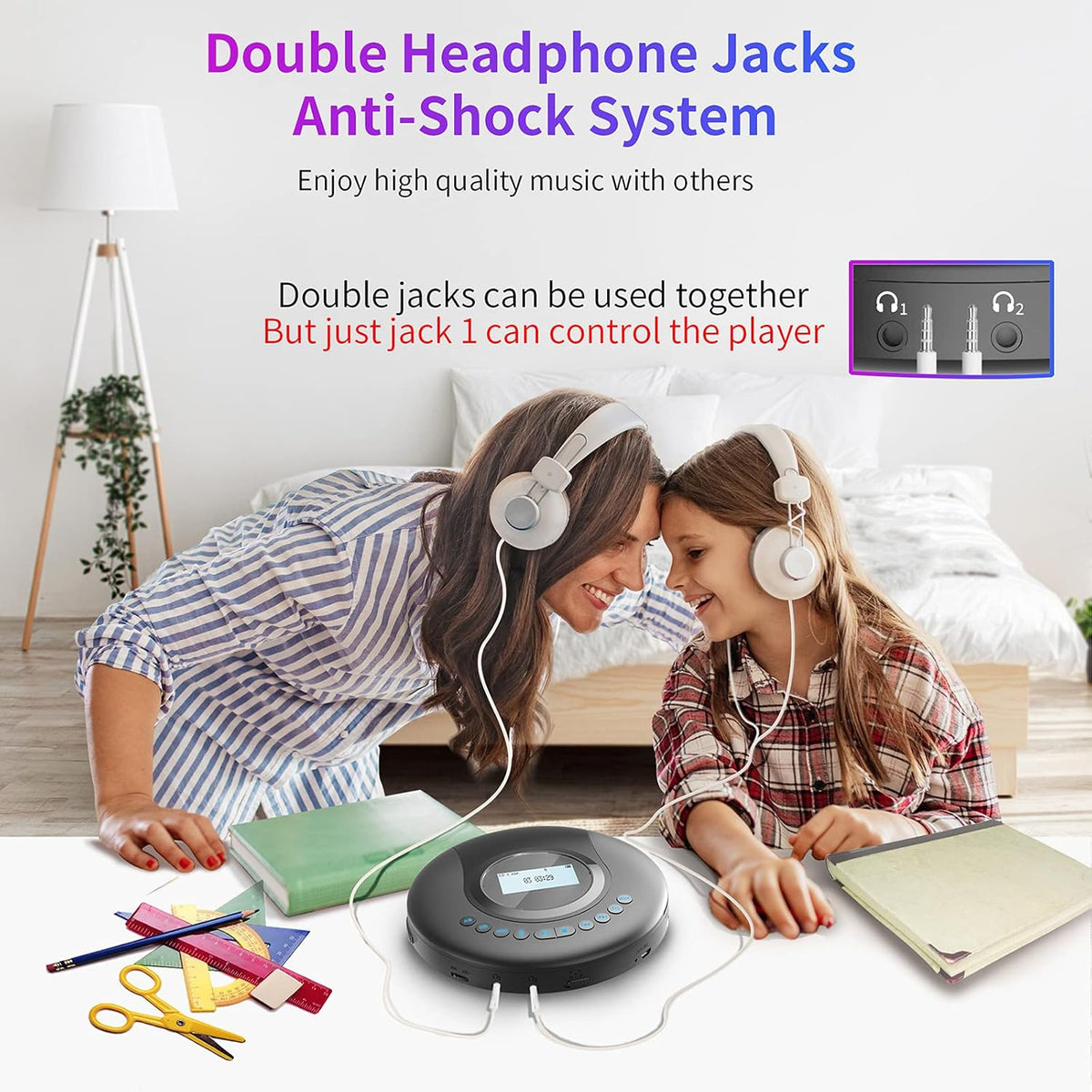 Portable CD Player with Bluetooth and LCD Screen R395647
