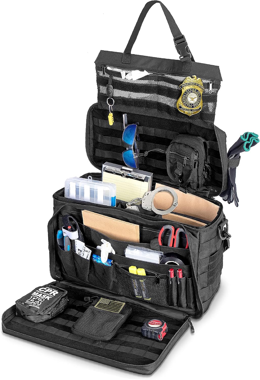 Tactical Bag Car Seat Organizer Range Bag MOLLE Organizer Heavy Duty Water Resistant C707947