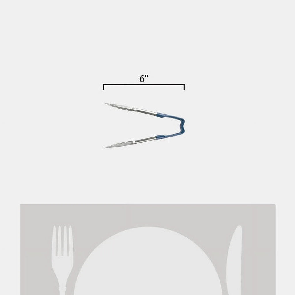 6" Blue Metal Tongs M630