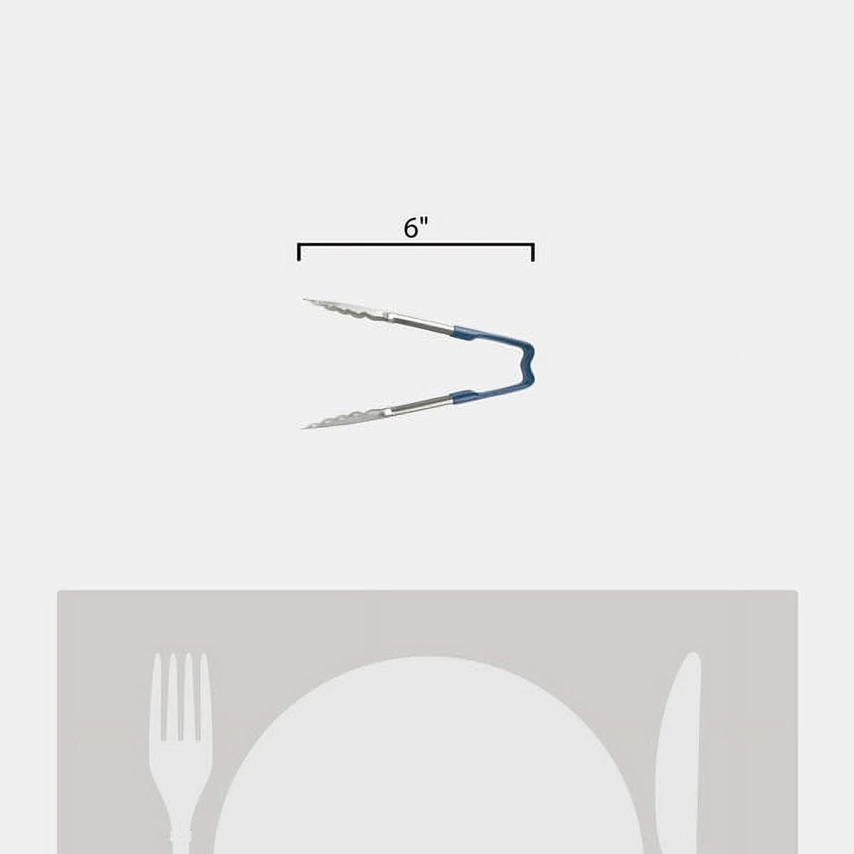 6" Blue Metal Tongs M630