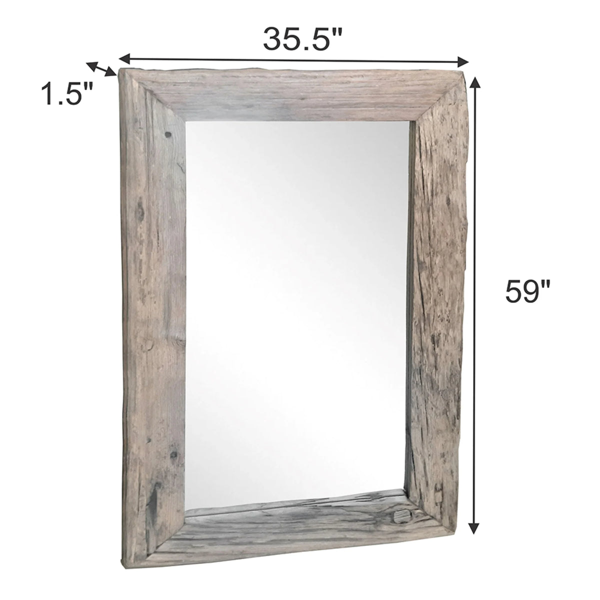 Rustic Rectangular Wall Mirror F2941