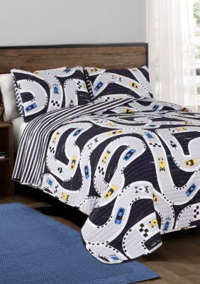 Navy Quilt Set Twin B2508