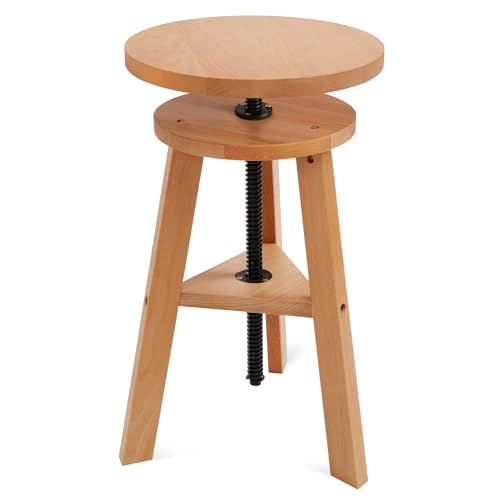 Natural Solid Beech Wood Swivel Stool A5049