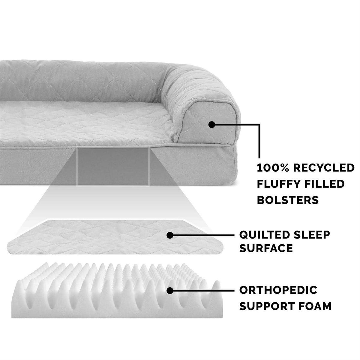 Quilted Orthopedic Sofa Pet Bed L806