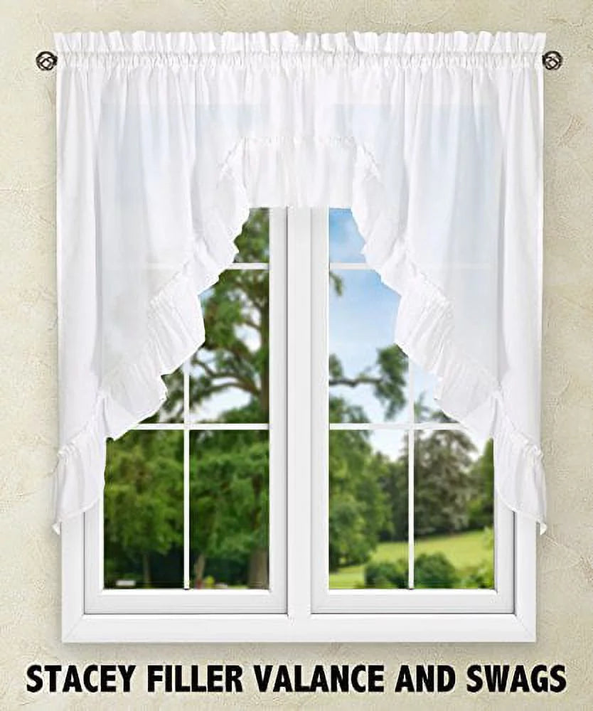 White 60" x 38" Curtain Y166