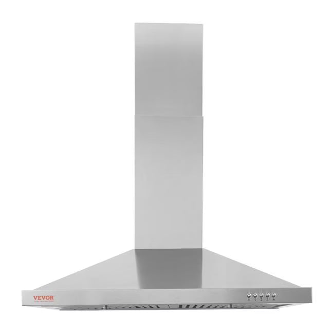 Stainless Steel Wall Mount Range Hood with 3-Speed Exhaust Fan, 30 in. K302865