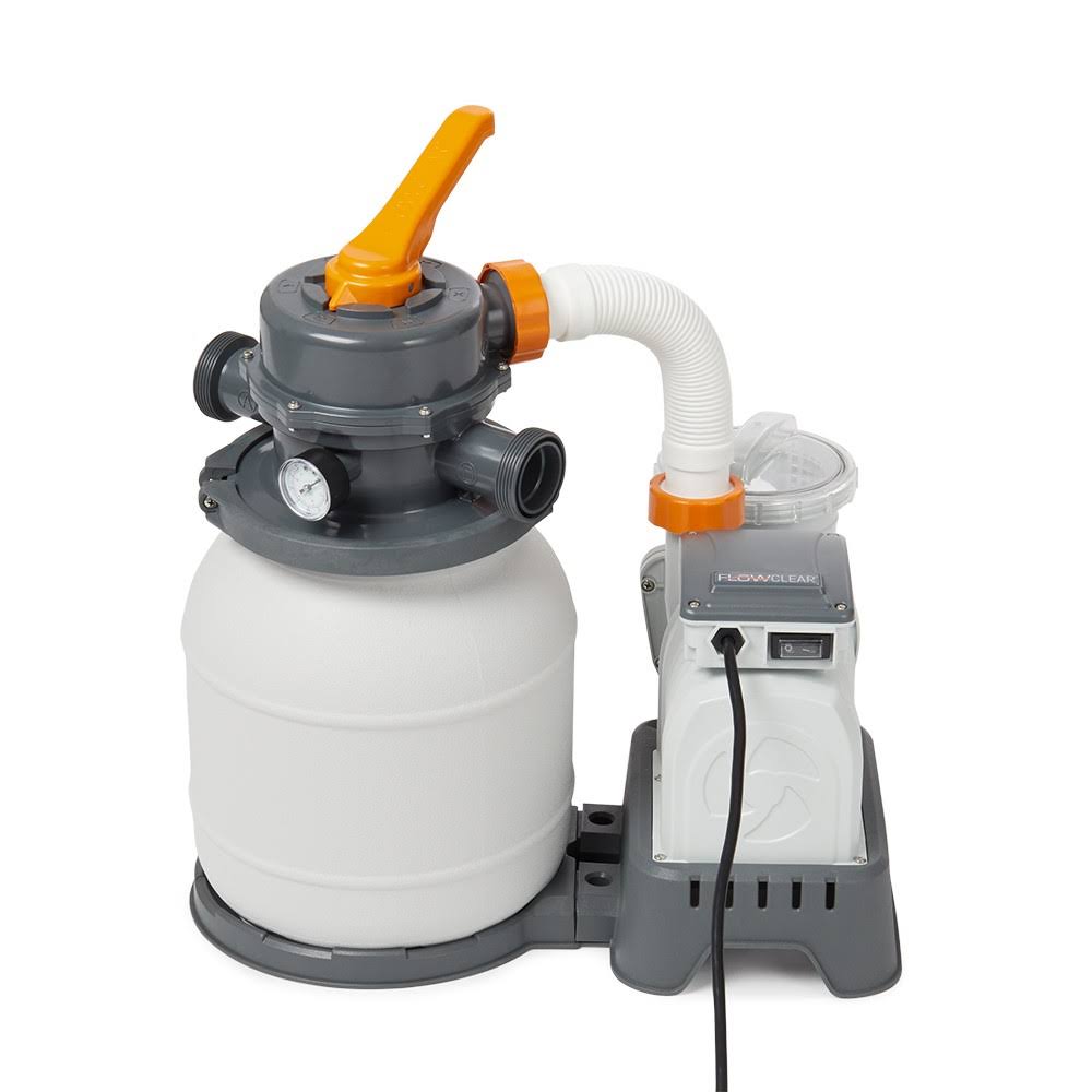 1000 GPH Silica & Sand Swimming Pool Filter Pump Gray C892
