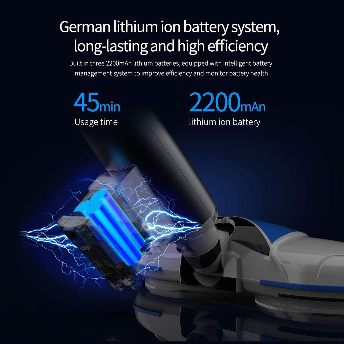 Cordless Electric Spin Mop with LED Headlights Z6704