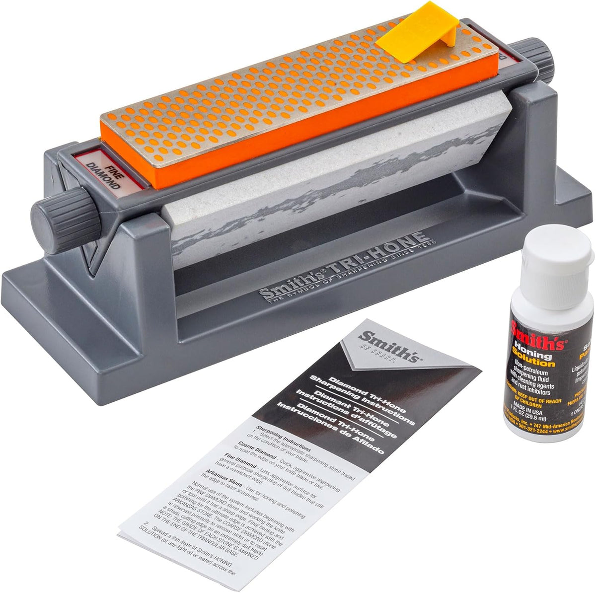 6" Diamond Sharpening Stone System - Grey - Fine, Natural, & Coarse Stones S60119