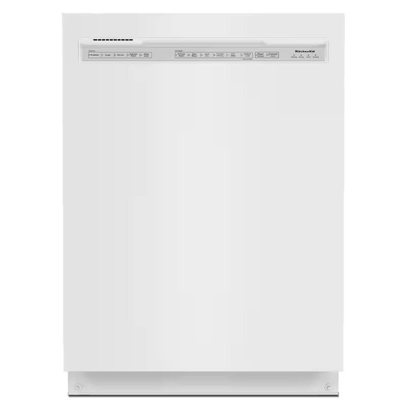 White Front Control Dishwasher with Stainless Steel Tub J325521