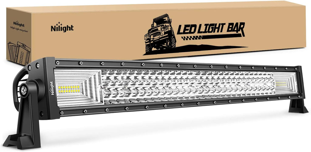32Inch 378W Triple Row LED Light Bar Flood Spot Combo Pack of 2 I3999