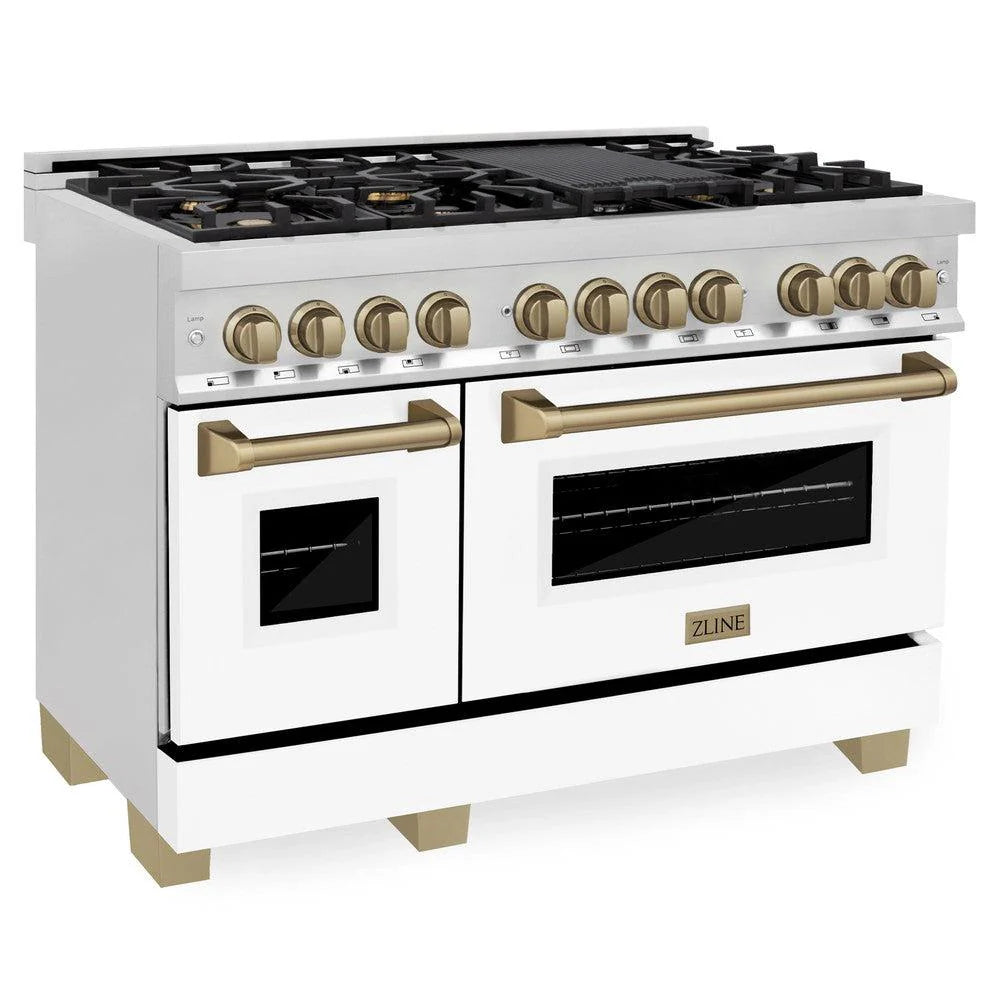 48 6.0 cu. ft. Dual Fuel Range with White Matte Door P23201