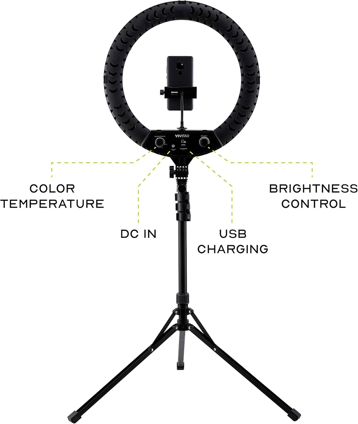18 Inch LED Ring Light with Stand and Wireless Remote G71448