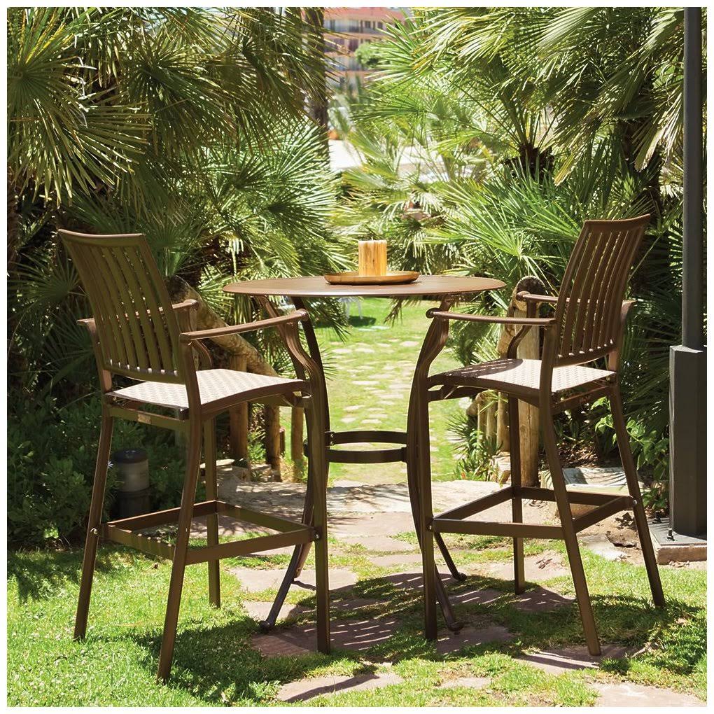 3-Piece Slatted Pub Table Set R7773