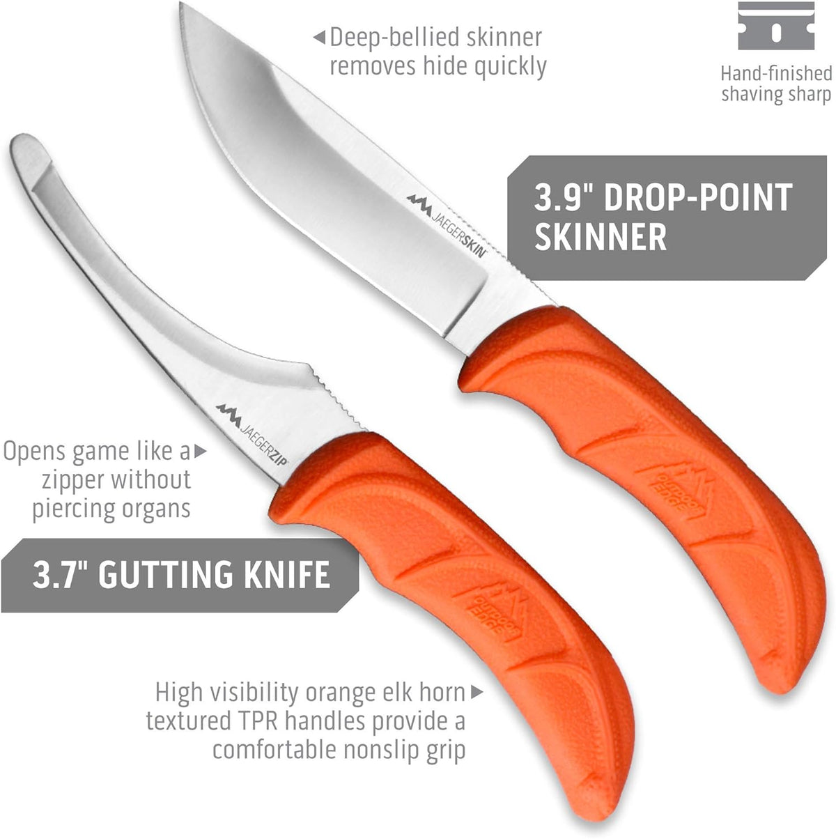 8-Piece Hunting Knife Set with Hard-Side Carry Case J668298
