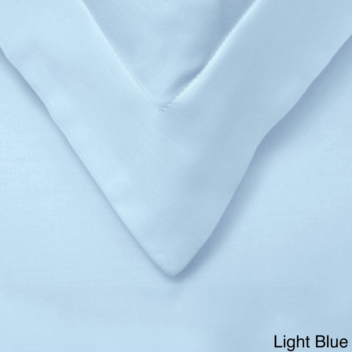 Light Blue Twin Cotton Sateen Duvet Cover Set C5683