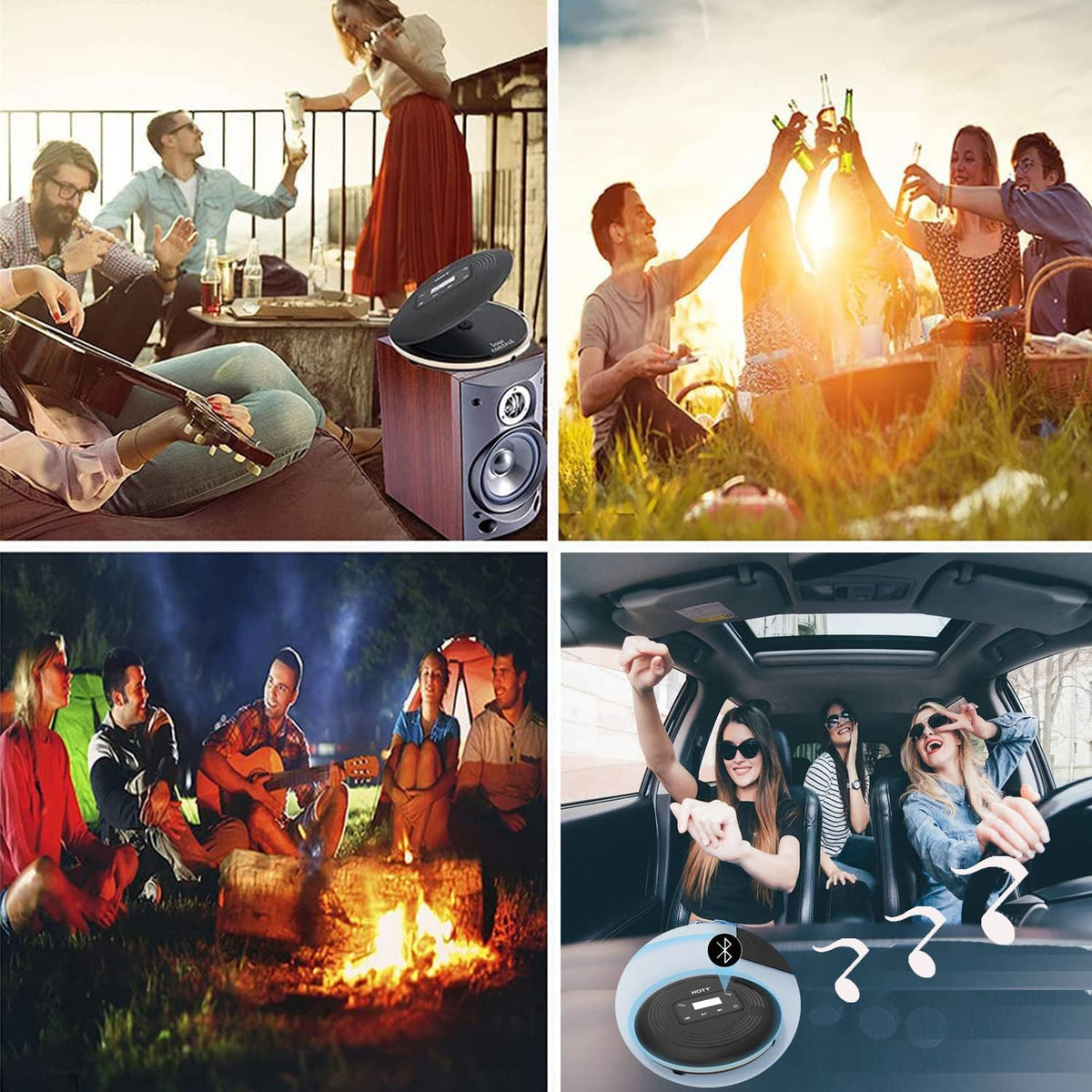 Portable CD Player with Bluetooth 5.0 and FM Transmitter C96884