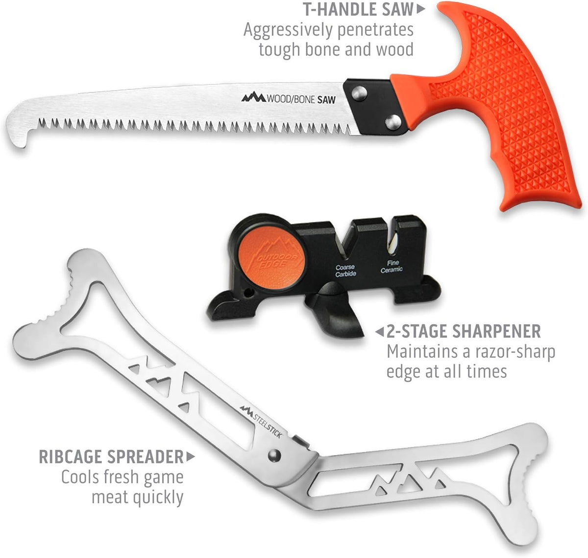 8-Piece Hunting Knife Set with Hard-Side Carry Case J668298