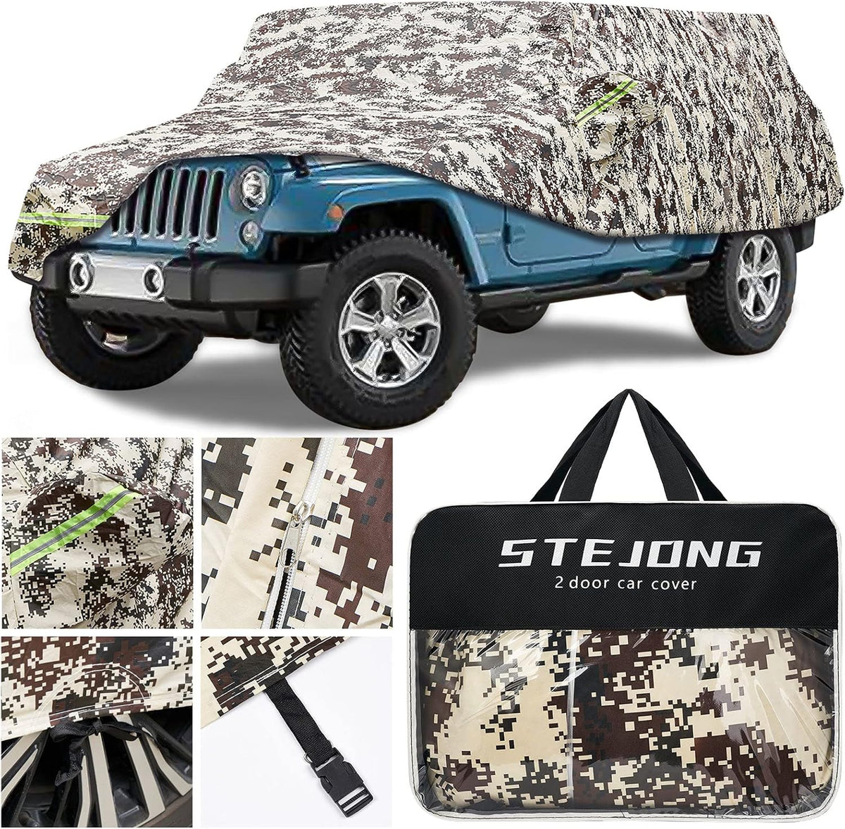 Camouflage SUV Cover with Driver Door Zipper O237