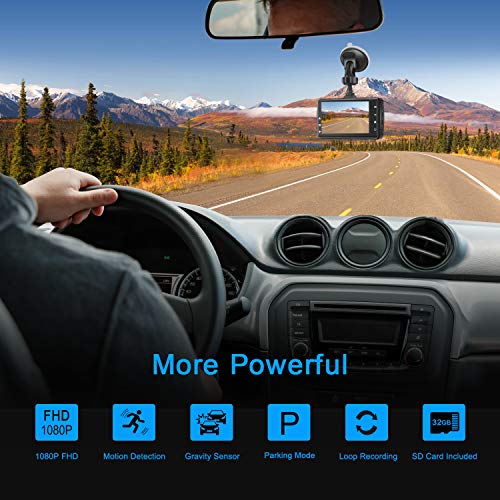 1080P FHD Dash Cam with 32G SD Card H92624