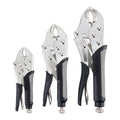 3 Piece Curved Jaw Locking Pliers Set C428811