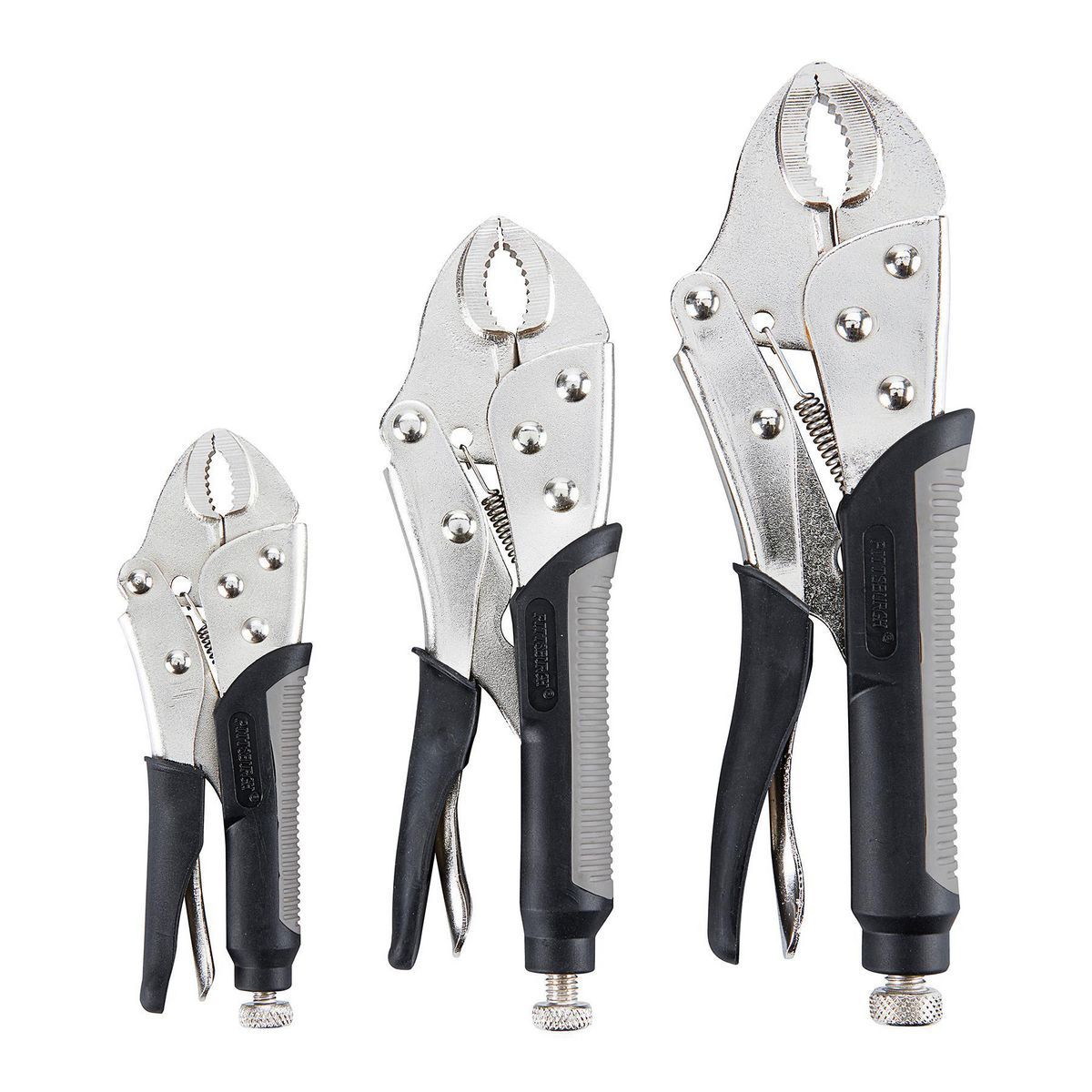 3 Piece Curved Jaw Locking Pliers Set C428811