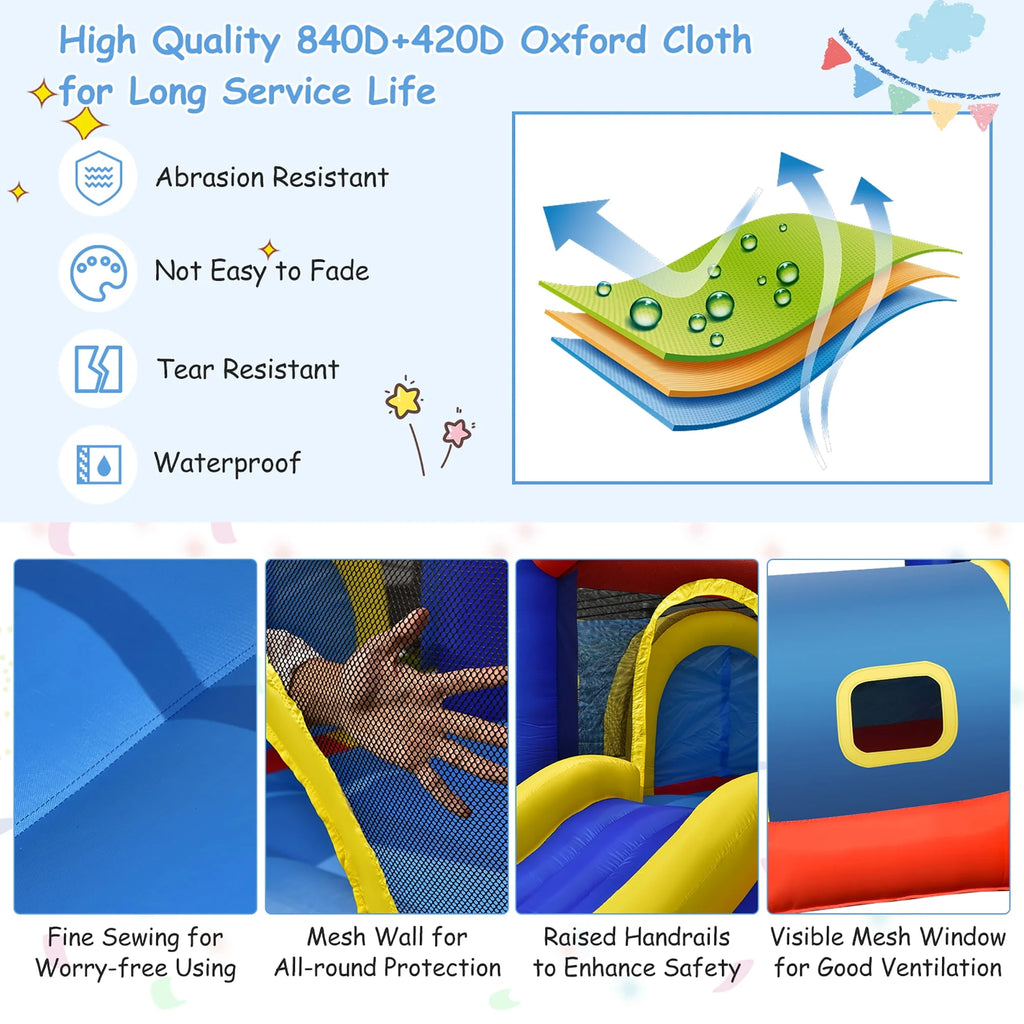 Inflatable Bounce House with Slide & Blower P86691