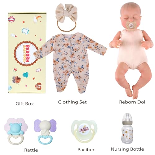 20 Inch Soft Body Realistic Newborn Baby Dolls with Clothes and Toy Accessories G468754