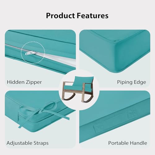 Black 24x24 Outdoor Chair Cushion Set with Ties S86591