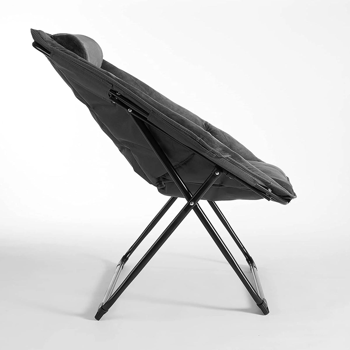 Grey Micromink Folding Chair Y340