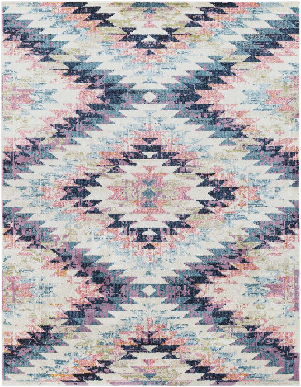 Blue Black Gray Area Rug X15196