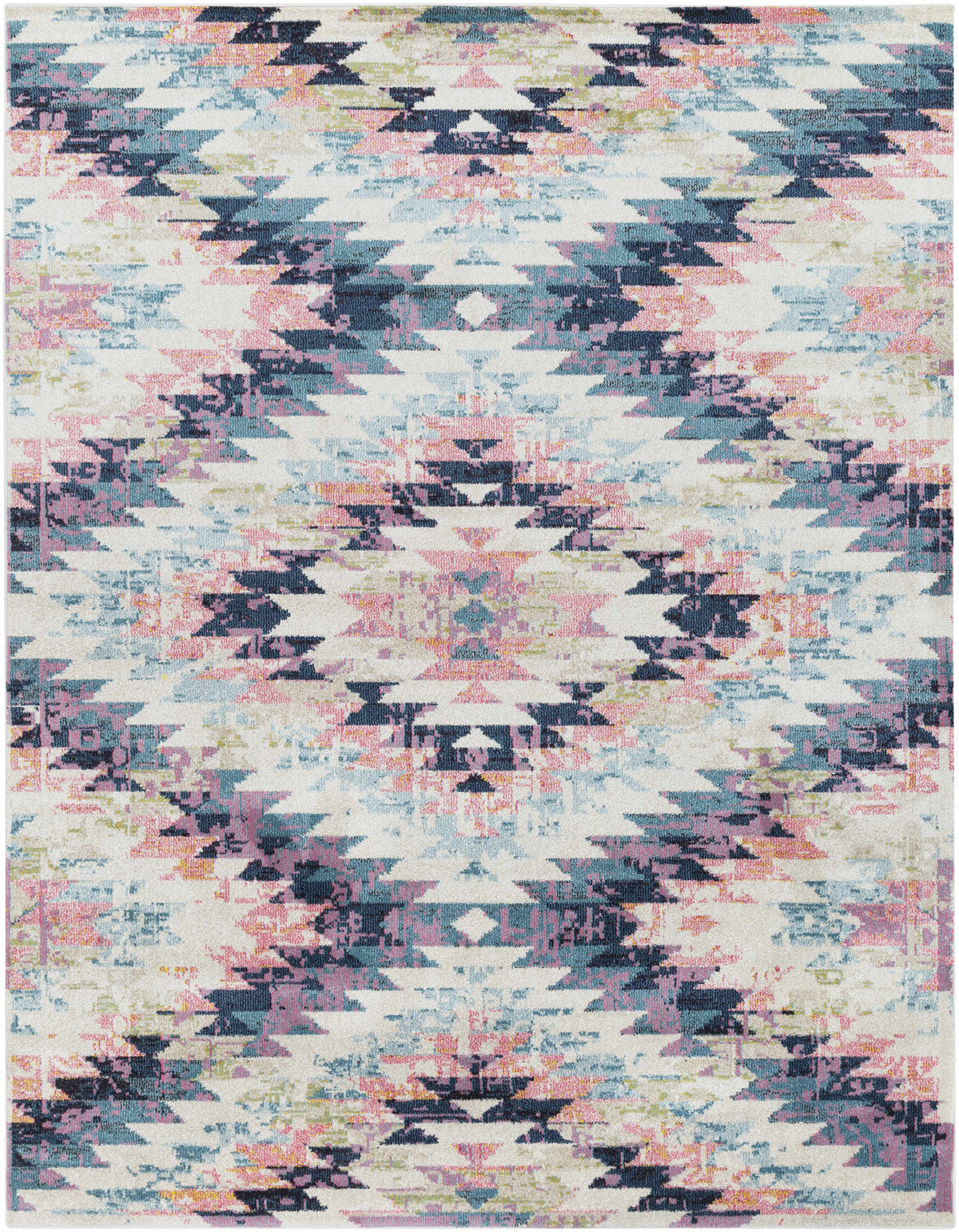 Blue Black Gray Area Rug X15196