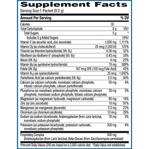 Raspberry Flavor Vitamin C Powder Supplement - 10 Count Y365553
