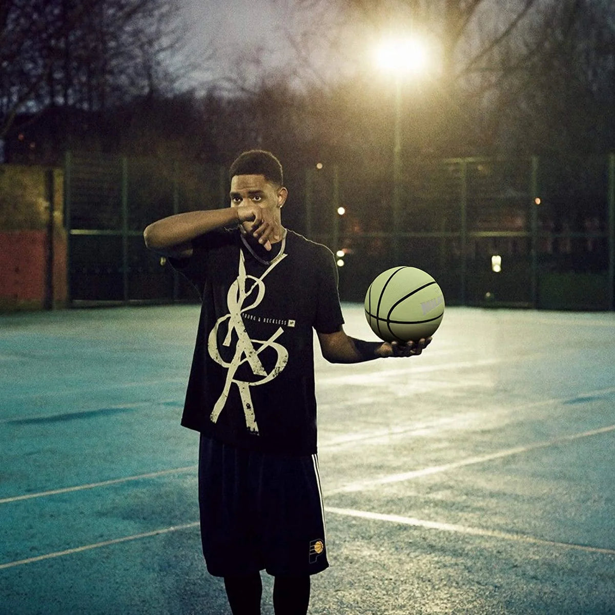 Glow in The Dark Leather Basketball Size 5 / 6 / 7 F35501