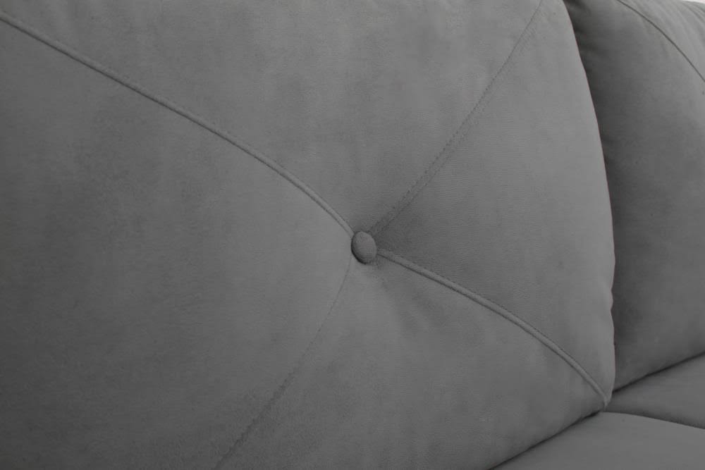 Dark Gray Fabric Sectional Sofa with Curved Arms G73787
