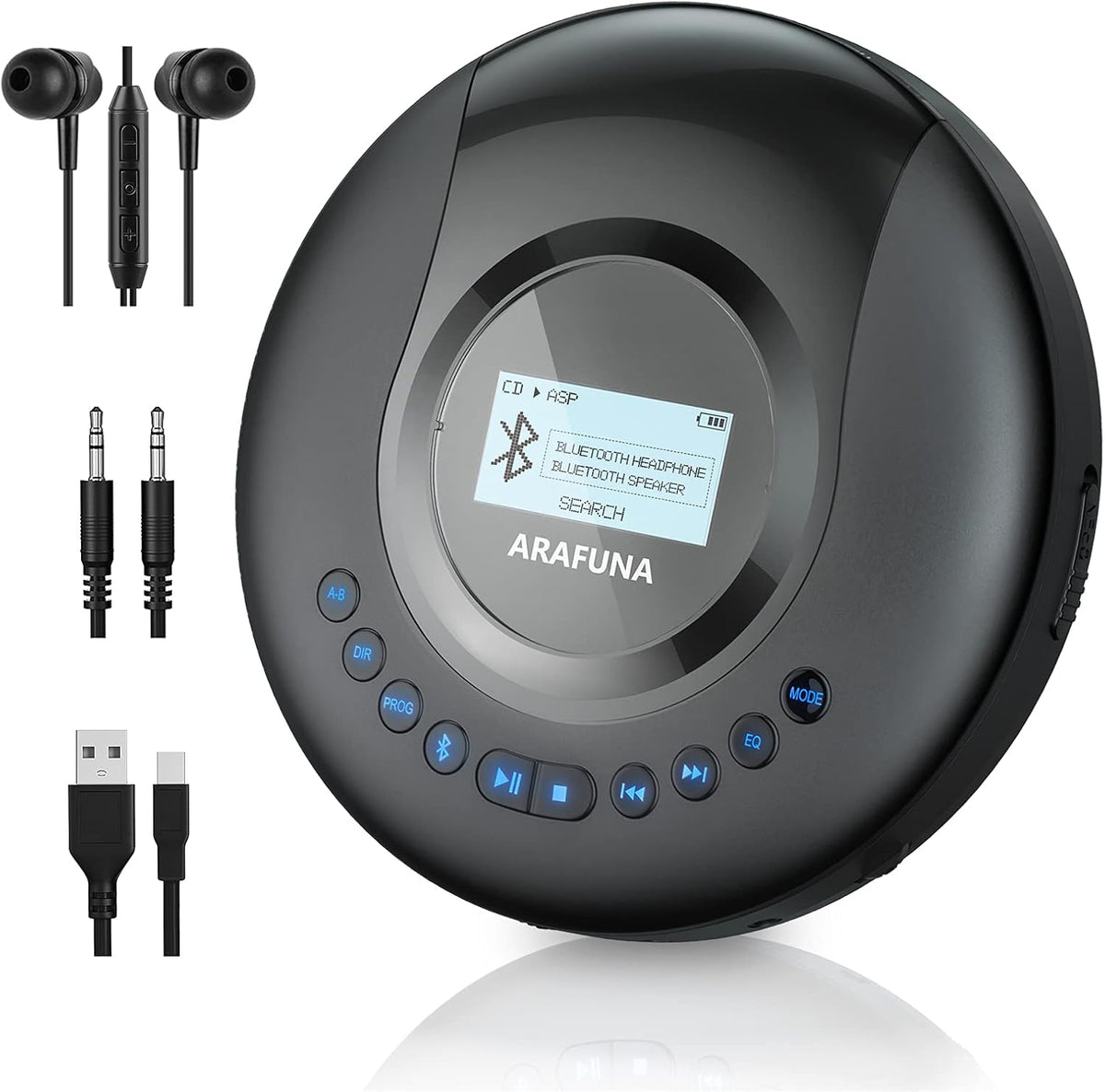Portable CD Player with Bluetooth and LCD Screen R395647