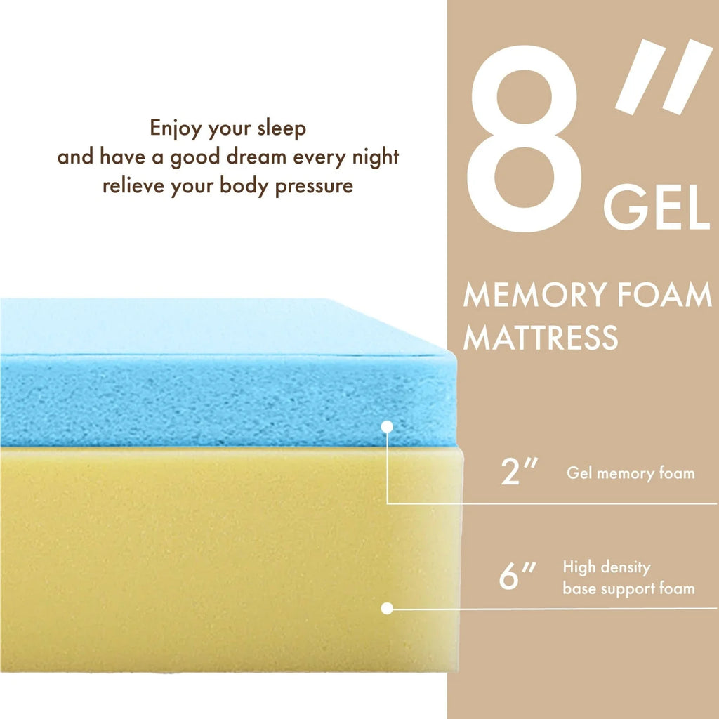 8 Inch Gel Memory Mattress G1430