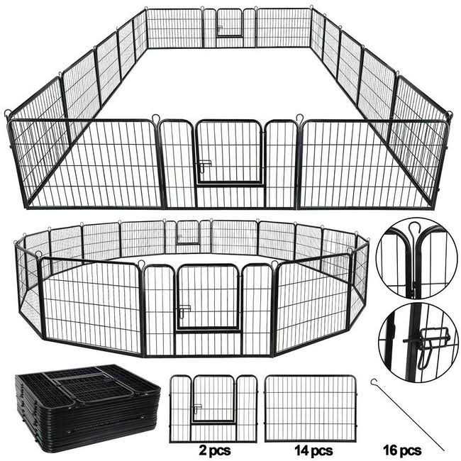 Expandable 16 Panel Dog Kennel Playpen D3109
